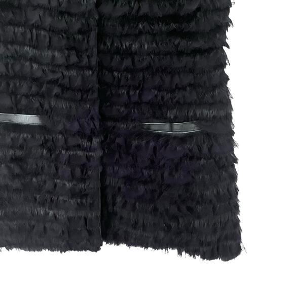 CF Charm Furs Black Rabbit Fur Cap Sleeve Vest Jacket Size Medium - Picture 4 of 12